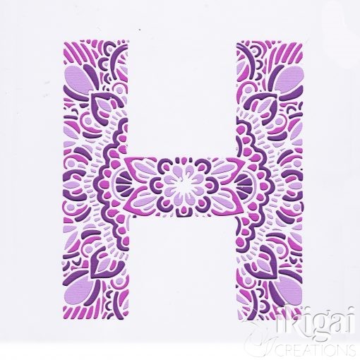 Mandala Letters - Purple H