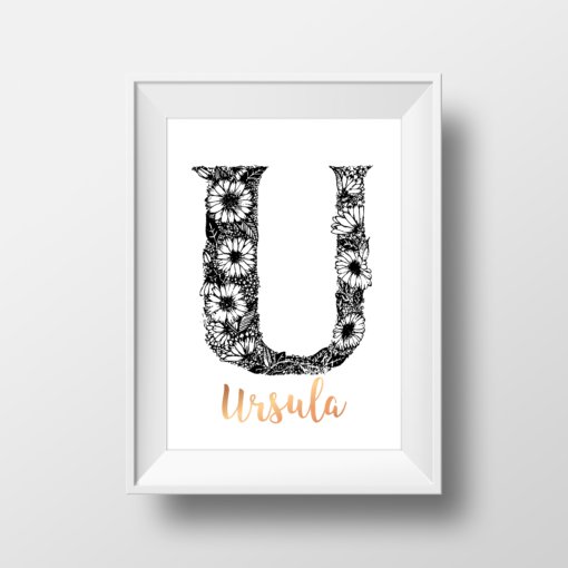 U is for Ursinia - Floral Monogram