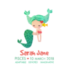 Personalised Pisces Mermaids Print