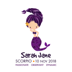 Personalised Scorpio Mermaids Print